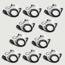 10x CLW Acoustic Tube Earpiece Headset Mic For Motorola Two Way Portable Radio