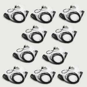 10x CLW Acoustic Tube Earpiece Headset Mic For Motorola Two Way Portable Radio - Picture 1 of 5