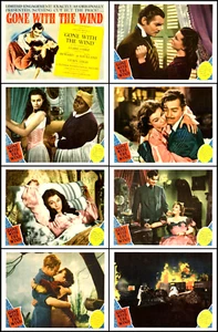 HERBSTVERKAUF! Vom Winde verweht 8er Set individuelle 11x14 LOBBYKARTENDRUCKE R-1940 - Bild 1 von 1