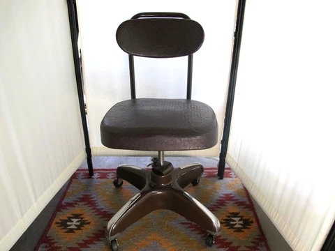 Vintage MCM  Hamilton Cosco Industrial Swivel Rolling Tanker Chair Cover