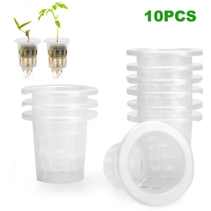 For Hydroponics 10Pcs Net Pots Baskets Planting Soilless Planting Cups Mesh Net - Picture 1 of 14