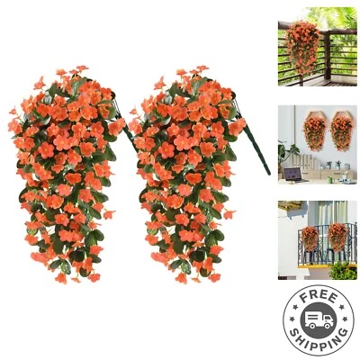 Flores colgantes artificiales realistas - Enredaderas de 23 pulgadas para decoración del hogar Foto 1 de 4
