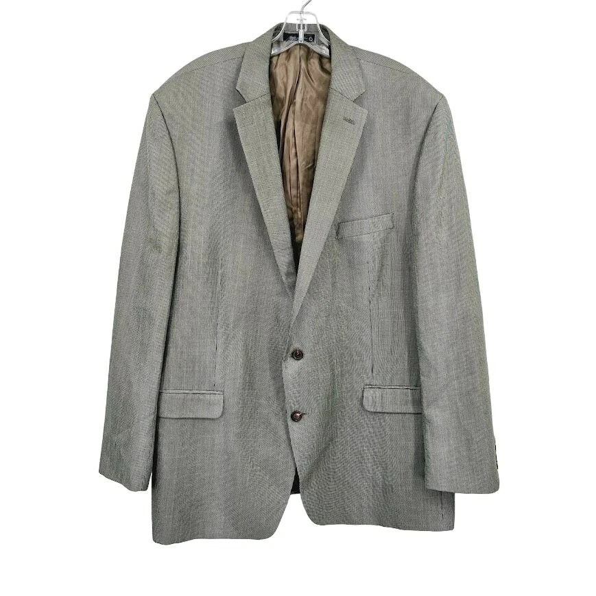 Ralph Lauren LRL Jacket Blazer Sport Coat 50L Tan Brown Grey Microplaid Designer - Image 1 of 4