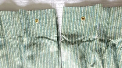 Custom 2 Pinch Pleat Panels Curtain  Thermal Lining Black Out 42 Wx51 H Green  - Image 1 of 4