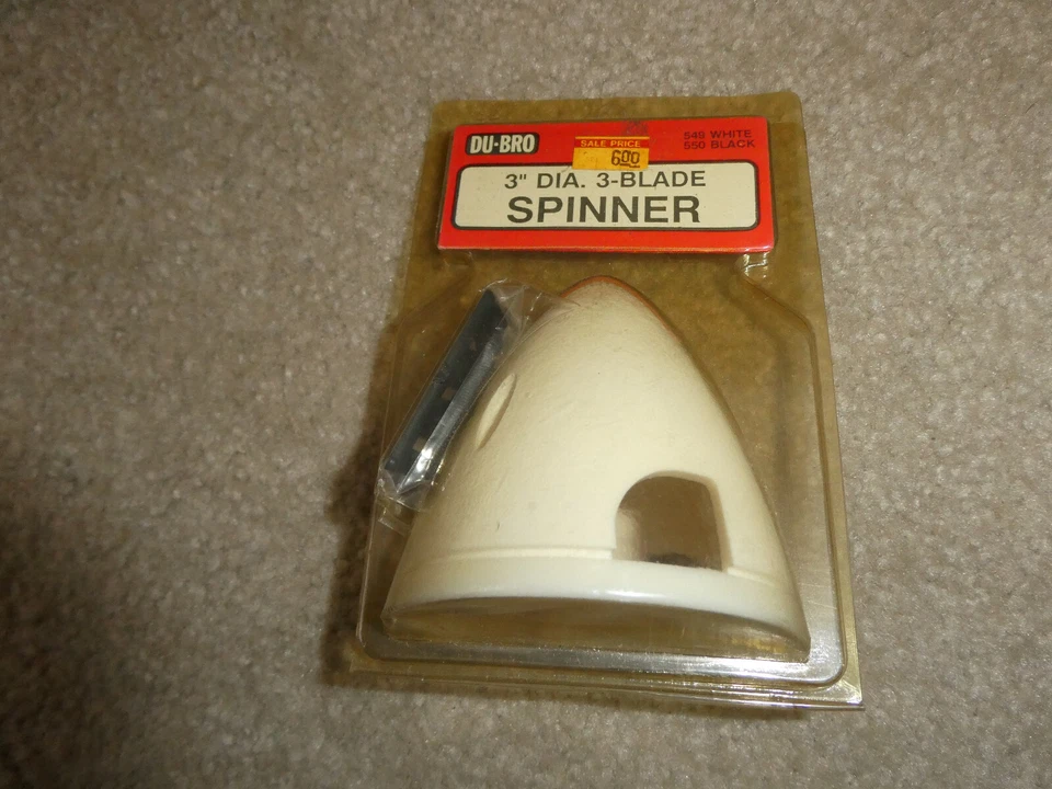 Vintage RC Airplane Dubro White Spinner 3" Dia 549 NIP - Image 1 of 1