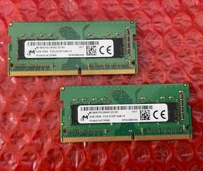 2ea--Micron MTA8ATF51264HZ-2G1B1 4 GB PC4-2133P Laptop Memory Ram 1Rx8. #S-33 - Image 1 of 2