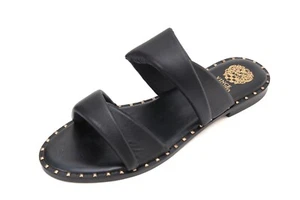 Neu ohne Etikett Vince Camuto Damen Palennie geschwollene flache Sandalen Schuhe Slipper schwarz 10 M - Bild 1 von 6