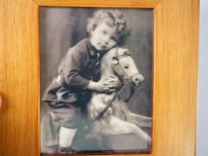3D Lenticular print photo BOY and HORSE 6x7 Framed 3D picture nice! - LS10 - Picture 1 of 3