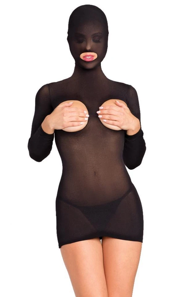 Be Wicked 102 Opaque Cupless Hooded Minidress O/s