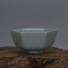 2.59? Chinese Porcelain Song Dynasty Ru Kiln Azure Glaze Hexagon Tea Cups