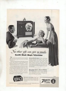 Zenith Black Magic Television - Vintage Magazine Ad - 1950 - Picture 1 of 2