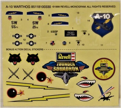 Calcomanías Revell Thunder Squadron #1181 A-10 Warthog 1:72 - nuevas Foto 1 de 2