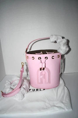 FURLA Leather Crossbody Bucket Bag in Quartz #0400016719089 NWT - Image 1 of 4