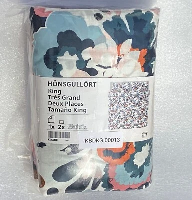 New IKEA HONSGULLORT 🛏️ King Duvet Cover Set w/ 2 PillowcasesFloral /Multicolor - Image 1 of 4