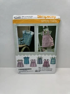 Simplicity 4288 Baby Romper Jumper Snapsuit Pattern 0-18M *Uncut* - Picture 1 of 3