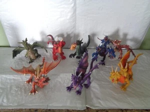 (8) Piece Lot of - Medieval / Fantasy  Dragon Toy Figures - Picture 1 of 3