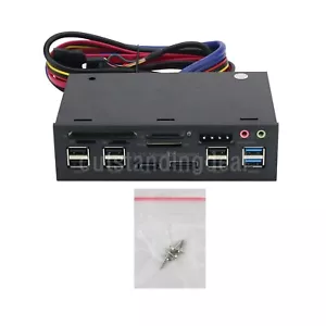 5.25" Pc Front Panel Dashboard Media Usb 3.0 Hub Audio Esata Sata Card Reader SZ - Bild 1 von 9