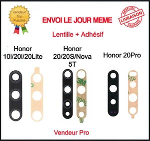 Lentille Vitre Arrière Caméra Verre Huawei Honor 20 S 20pro Lite 10 10i Nova 5T - Imagen 1 de 15
