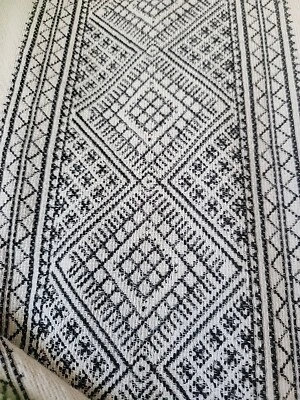 Capa de edredom Ralph Lauren Taylor QUEEN cinza creme tecido tribal 96x92 - Imagem 1 de 4