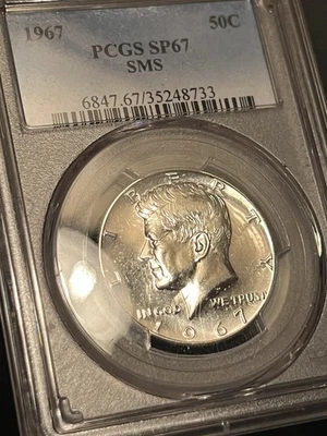 1967 50C KENNEDY "40% SILVER" HALF DOLLAR - SMS - SP67 (PCGS) - Image 1 of 4