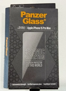 Panzer Glass Screen Protector for iPhone 15 Pro Max Ceramic Ultra-Wide Fit - Bild 1 von 3