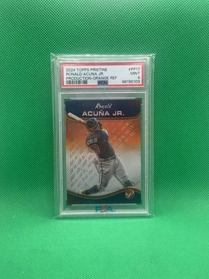 PSA 9 Ronald Acuna Jr 2024 Topps Pristine /25 Orange (#PP-17) Braves - Image 1 of 2