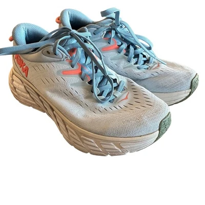 Zapatos para correr HOKA ONE ONE Gaviota 4 para hombre talla 8 D azul niebla plein estabilidad al aire Foto 1 de 4