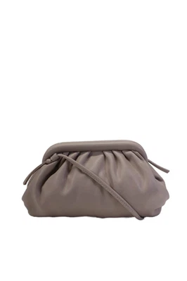 Steve Madden Womens Leather Magnet Clasp Mini Clutch Handbag Light Pink OS - Image 1 of 4