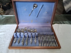 Gorham Americraft Edelstahl Chalet Besteck 74 Teile OHNE TRUHE - Bild 1 von 16