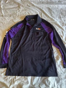 Langarm Poloshirt Orange Logo Schwarz Lila Lieferung Workwear L - Bild 1 von 2