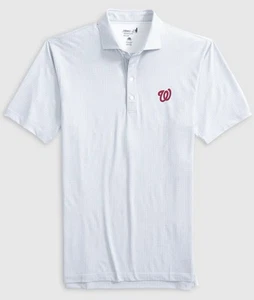 Johnnie-O Washington Nationals Slade Performance Jersey Printed Polo | NWT | L - Picture 1 of 12