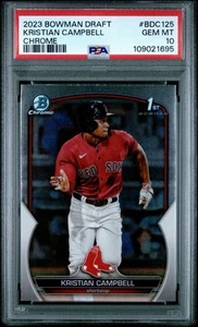 Kristian Campbell 2023 Bowman Draft 1. #BDC125 Chrom Rookie PSA 10 Klejnot - Zdjęcie 1 z 1