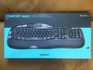 Logitech K350 Comfort Wave 920-008236 Wireless Keyboard - Factory Sealed - Bild 1 von 8