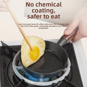 Deep Mini Cast Iron Oil Pot for Frying Eggs Dumplings and Pouring For Hot Oil - Picture 1 of 15