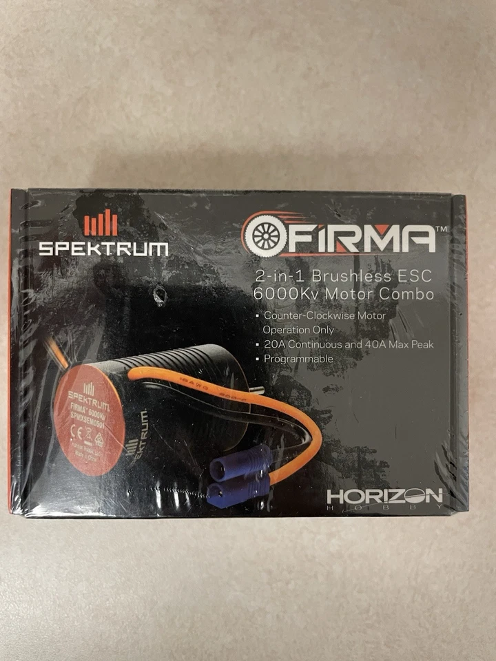 Spektrum SPMXSEM0501 Firma 2 in 1 Brushless ESC + 6000Kv Motor Combo NEW SEALED - Image 1 of 3