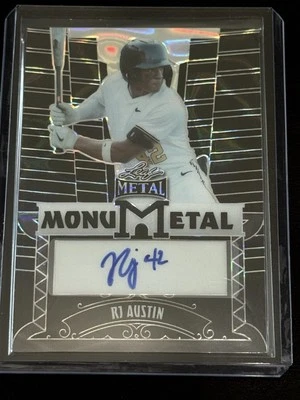 2024 Leaf Metal RJ Austin Monumetal Black Lava Auto 2/3 Vanderbilt Commodores - Image 1 of 2