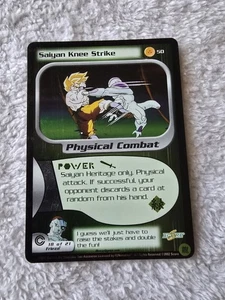 DBZ Dragon Ball Z FOIL Saiyan Knee Strike 50 CCG Limited Trunks Saga MP Reforged - Picture 1 of 5