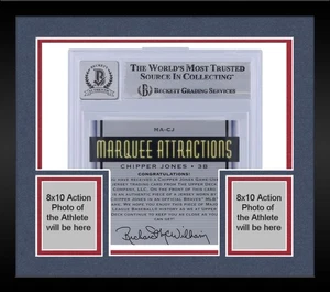 Framed Chipper Jones Braves Signed 2005 Upper Deck Marquee #MA-CJ BAS 9/10 Card - Picture 1 of 3