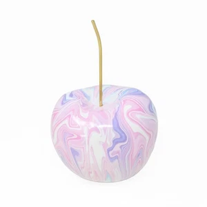 Clearance Marble Effect Apple Ornament Pink Purple Home Decor Display Sculpture - Picture 1 of 4