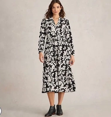 White Stuff Aimee Jersey Shirt Dress White/Black Size UK 14 RRP£64.80 New - Image 1 of 4