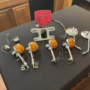 1974 Honda CB125 Tail Light Turn Signals Mirrors All Original Parts May Fit more - Picture 1 of 17