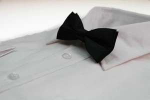 Boys Kids Plain Bow Tie Party Wedding School Pageboy Black White Red Bowtie - Picture 1 of 17