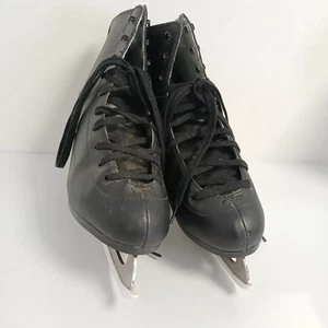 Cascade Lake Placid Ice Skates Size 9 Mens Black Lace Up Closure FPL -WRDC - Picture 1 of 11