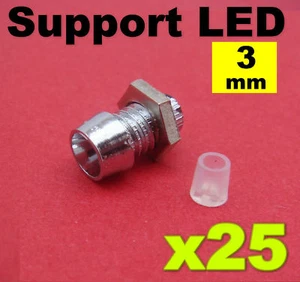954/25# LED-Halter 3mm Chromimitat 25 Stück - Bild 1 von 1