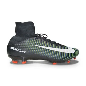 Hombres Nike Mercurial Veloce III DF FG - 831961 013 - Negro Blanco Eléctrico Verde - Imagen 1 de 5