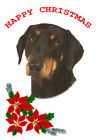 DOBERMAN SINGLE DOG PRINT GREETING CHRISTMAS CARD