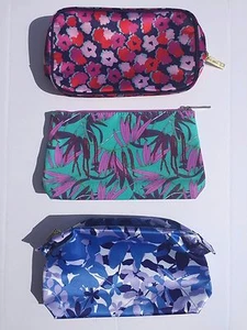 Bolsa de maquillaje cosmético Estee Lauder & Clinique bolsa con cremallera patrón floral - Imagen 1 de 7