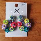 Bright Multi-coloured Chunky Earring From Ex-next