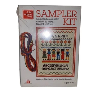 New Deadstock John Adams Toys Sampler Kit Counted Cross-Stitch - Picture 1 of 5
