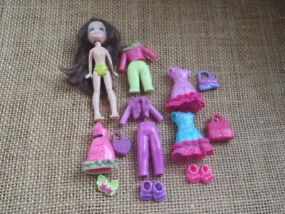 Polly Pocket Big Feet Dolls Modern Fashion Fancy Lace Clothes Outfits Set B84 - Image 1 of 4